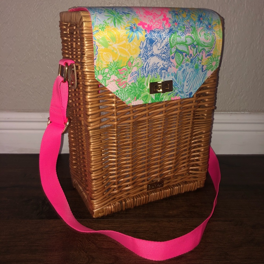 Lily Pulitzer Wicker Carrier